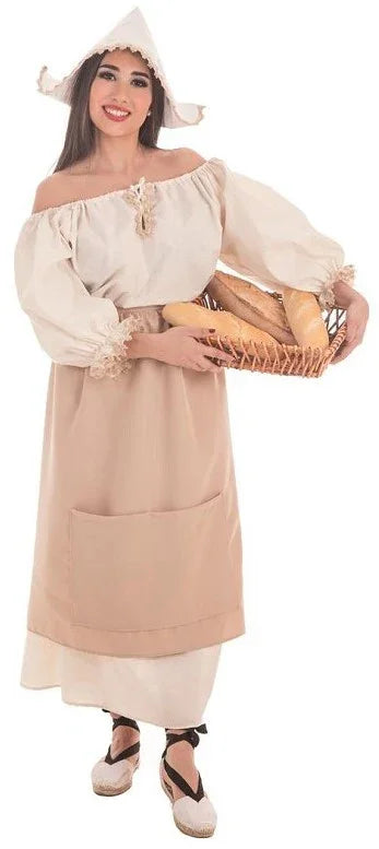 Disfraz de Molinera Medieval para Mujer Taberneras y Campesinas Medievales Llopis